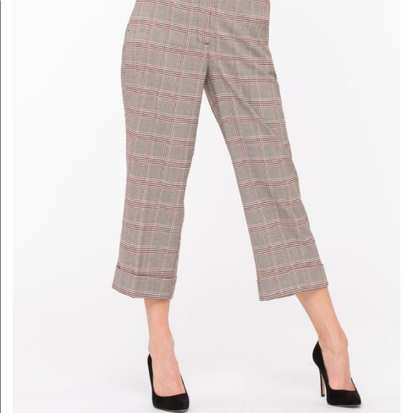 🆕Sz 4 Plaid Wide Leg Crop Pant - Picture 3 of 8